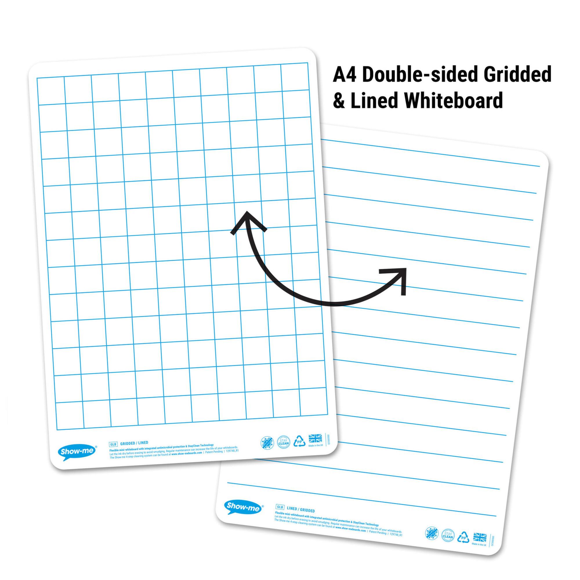 Show-me® A4 Lined/Gridded Lapboards Bulk Box Set